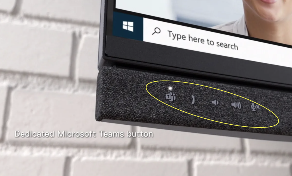 Dell new monitors have dedicated MS Teams button