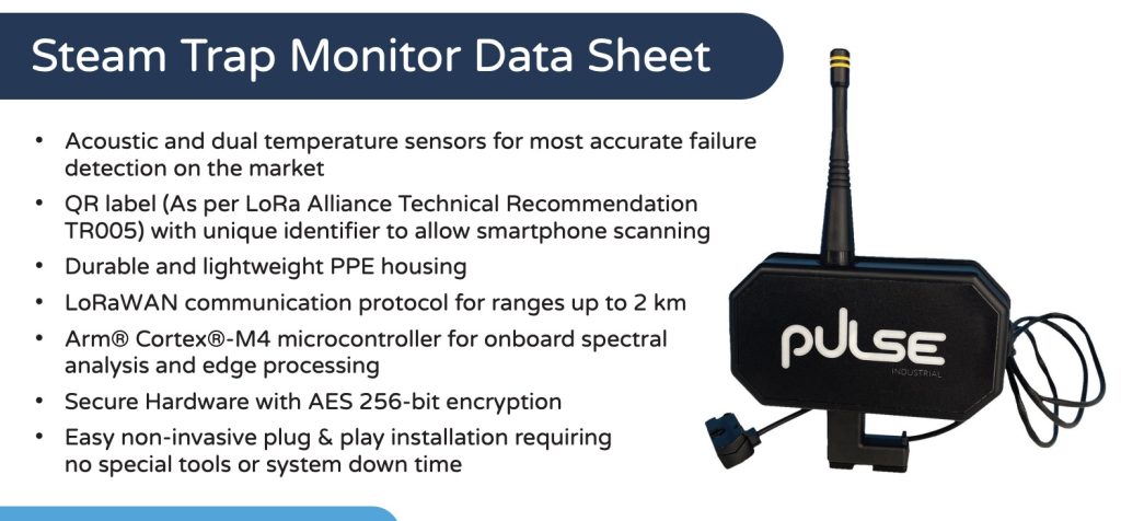 Steam trap monitoring hardware device view